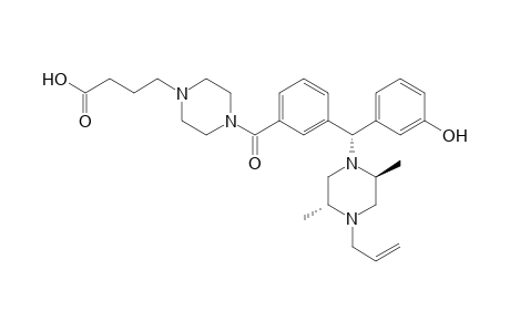 4-(4-{3-[(R)-((2S,5R)-4-Allyl-2,5-dimethyl-piperazin-1-yl)-(3-hydroxy-phenyl)-methyl]-benzoyl}-piperazin-1-yl)-butyric acid