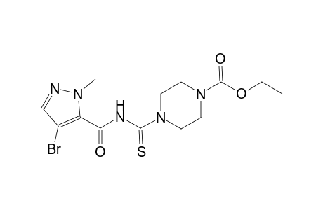 ethyl 4-({[(4-bromo-1-methyl-1H-pyrazol-5-yl)carbonyl]amino}carbothioyl)-1-piperazinecarboxylate