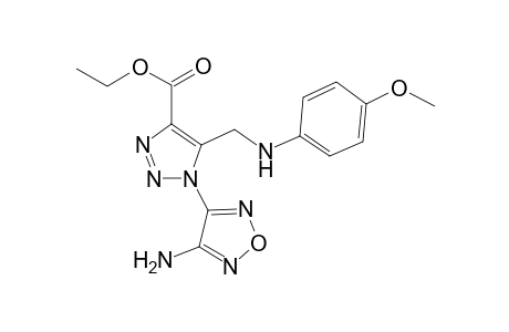 Ethyl 1-(4-amino-1,2,5-oxadiazol-3-yl)-5-{[(4-methoxyphenyl)amino]methyl}-1H-1,2,3-triazole-4-carboxylate