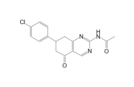 N-[7-(4-chlorophenyl)-5-oxo-5,6,7,8-tetrahydro-2-quinazolinyl]acetamide