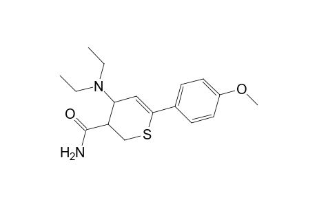 4-(Diethylamino)-6-(4-methoxyphenyl)-3,4-dihydro-2H-thiopyran-3-carboxamide