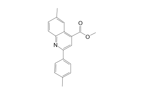 4-Quinolinecarboxylic acid, 6-methyl-2-(4-methylphenyl)-, methyl ester
