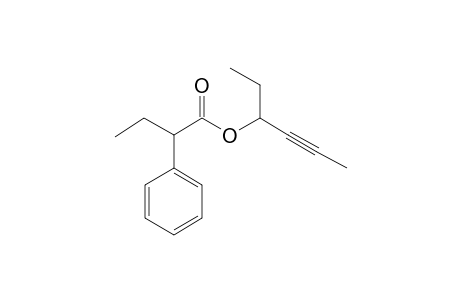 Butyric acid, 2-phenyl-, hex-4-yn-3-yl ester