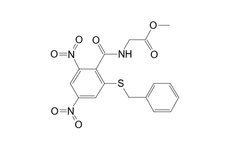 acetic acid, [[2,4-dinitro-6-[(phenylmethyl)thio]benzoyl]amino]-,methyl ester