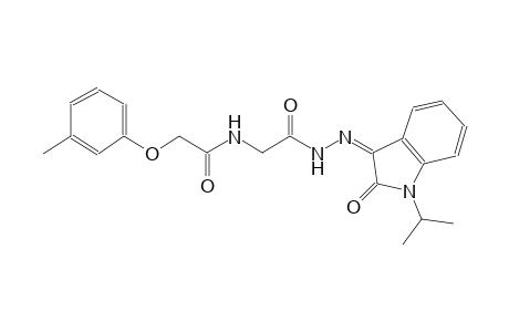 N-{2-[(2Z)-2-(1-isopropyl-2-oxo-1,2-dihydro-3H-indol-3-ylidene)hydrazino]-2-oxoethyl}-2-(3-methylphenoxy)acetamide