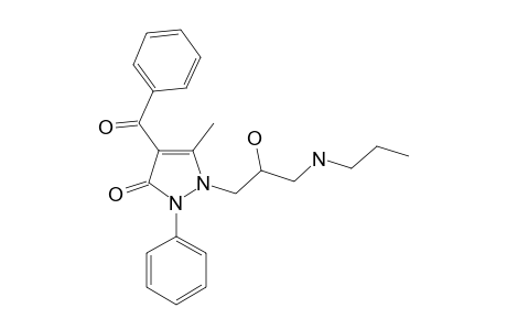 4-BENZOYL-1-(2-HYDROXY-3-(PROPYLAMINO)-PROPYL)-5-METHYL-2-PHENYL-1,2-DIHYDRO-PYRAZOL-3-ONE