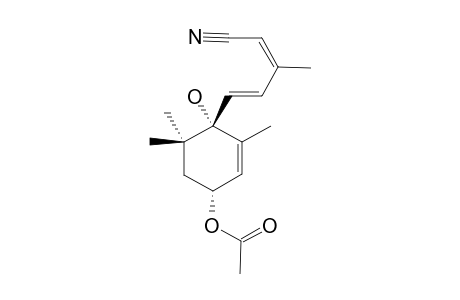 (+)-(1S,4R)-ACETIC-ACID-[4-HYDROXY-4-(CYANO-3-METHYLBUTA-1,3-DIENYL)-3,3,5-TRIMETHYLCYCLOHEX-2-ENYL]-ESTER