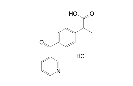 p-nicotinoylhydratropic acid, hydrochloride
