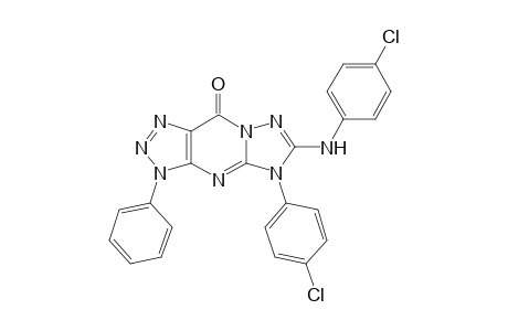 6-[(p-Chlorophenyl)amino]-5-(p-chlorophenyl)-3,5-dihydro-3-phenyl-1,2,3-triazolo[4,5-d]-1,2,4-triazolo[1,5-a]pyrimidin-9-one