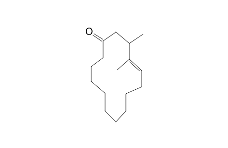(E)-3,4-DIMETYHLCYCLOTETRADEC-4-ENONE