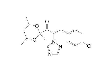 1-Propanone, 3-(4-chlorophenyl)-2-(1H-1,2,4-triazol-1-yl)-1-(2,4,6-trimethyl-1,3-dioxan-2-yl)-