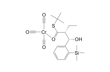 (2R*,3S*,1'S*)-Tricarbonyl[S-tert-butyl 2-Ethyl-3-hydroxy-3-[2-(trimethylsilyl)phenyl]propanethioate]chromium(0)