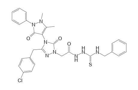 2-{[4-(1,5-Dimethyl-3-oxo-5-phenyl-2,3-dihydro-1H-pyrazole-4-yl)-3-(4-chlorobenzyl)-5-oxo-4,5-dihydro-1H-1,2,4-triazole-1-yl]acetyl}-N-benzylhydrazinecarbothioamide