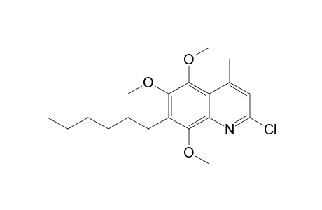 2-Chloro-7-hexyl-4-methyl-5,6,8-trimethoxyquinoline