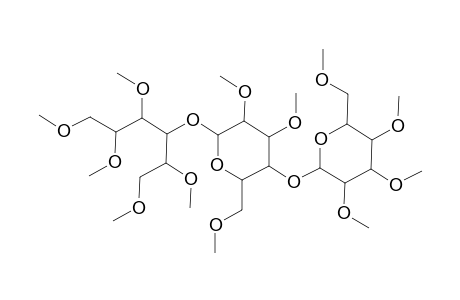 1,2,3,5,6-Penta-O-methyl-4-O-[2,3,6-tri-O-methyl-4-O-(2,3,4,6-tetra-O-methylhexopyranosyl)hexopyranosyl]hexitol