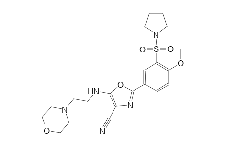4-oxazolecarbonitrile, 2-[4-methoxy-3-(1-pyrrolidinylsulfonyl)phenyl]-5-[[2-(4-morpholinyl)ethyl]amino]-