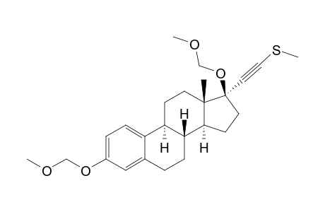 3,17.beta.-Bis(methoxymethoxy)-17.alpha.-[(methylthio)ethynyl]estra-1(10),2,4-triene