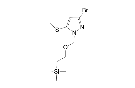 3-Bromo-5-(methylthio)-1-((2-(trimethylsilyl)ethoxy)methyl)-1H-pyrazole