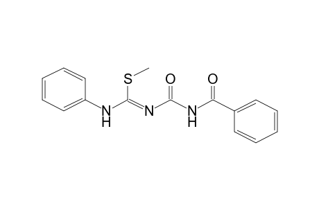 Carbamimidothioic acid, N-[(benzoylamino)carbonyl]-N'-phenyl-, methyl ester