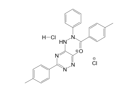 3,7-Bis(p-methylphenyl)-2-phenyl-1,2,4-triazino[5,6-e]-1,3,4-oxadiazinium chloride hydrchloride salt