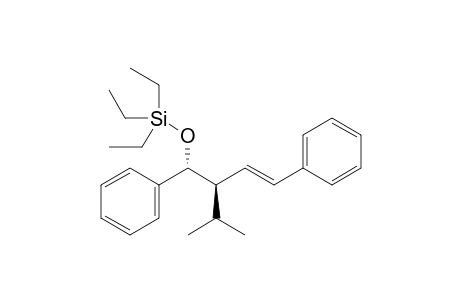 Triethyl(((1R,2R,E)-2-isopropyl-1,4-diphenylbut-3-en-1-yl)oxy)silane