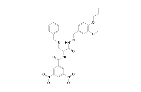 S-Benzyl-N-(3,5-dinitrobenzoyl)cysteine N'-(3-methoxy-4-propoxybenzylidene)hydrazide