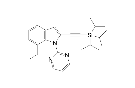 7-Ethyl-1-(pyrimidin-2-yl)-2-[(triisopropylsilyl)ethynyl]-1H-indole