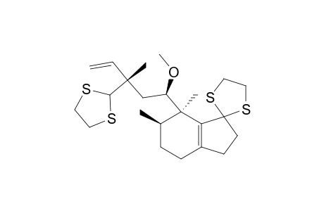 Spiro[1,3-dithiolane-2,1'-[1H]indene], 7'-[3-(1,3-dithiolan-2-yl)-1-methoxy-3-methyl-4-pentenyl]-2',3',4',5',6',7'-hexahydro-6',7'-dimethyl-, [6'R-[6'.alpha.,7'.alpha.(1R*,3S*)]]-