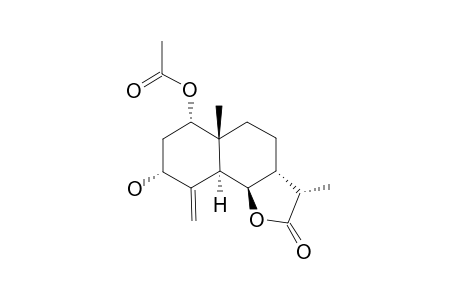 1-ACETYLERIVANIN;1-ALPHA-ACETOXY-3-ALPHA-HYDROXY-5-ALPHA,6-BETA,7-ALPHA,11-BETA-H-EUDESM-4(15)-EN-12,6-OLIDE