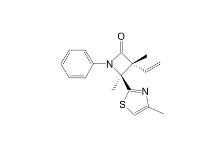 (3R,4S)-3,4-Dimethyl-4-(4-methyl-thiazol-2-yl)-1-phenyl-3-vinyl-azetidin-2-one