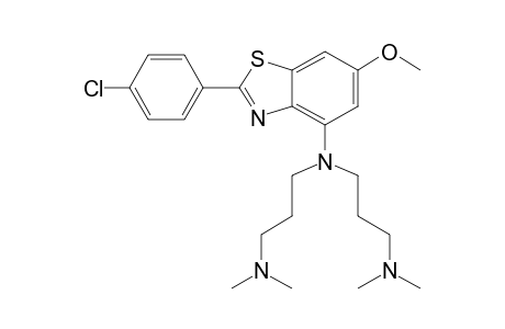 4-Bis[3-dimethylaminopropyl]amino-2-[4-chlorophenyl]-6-methoxybenzothiazole