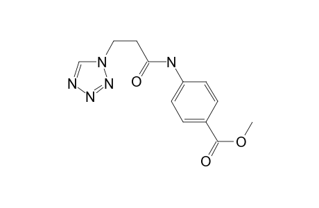 Benzoic acid, 4-[[1-oxo-3-(1H-1,2,3,4-tetrazol-1-yl)propyl]amino]-, methyl ester