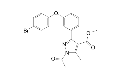 1H-Pyrazole-4-carboxylic acid, 1-acetyl-3-[3-(4-bromophenoxy)phenyl]-5-methyl-, methyl ester