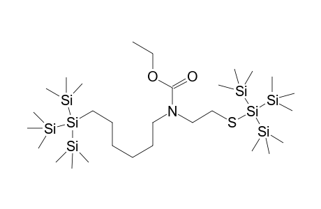 1-{N-(Ethoxycarbonyl)-N-[2-tris(trimethylsilyl)silylthioethyl]amino}-6-(tris(trimethylsilyl)hexane