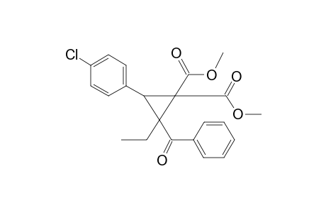 Dimethyl 2-benzoyl-3-(4-chlorophenyl)-2-ethyl-cyclopropane-1,1-dicarboxylate