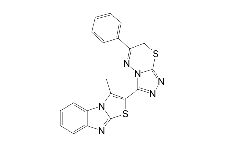 3-Methyl-2-(6-phenyl-7H-1,2,4-triazolo[3,4-b]-1,3,4-thiadiazin-3-yl)thiazolo[3,2-a]benzimidazole