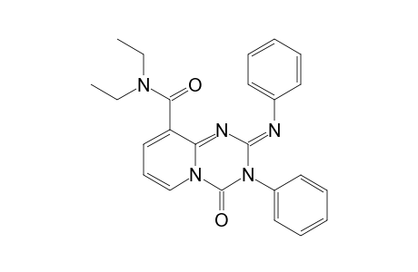 Diethyl (4-oxo-3-phenyl-2-phenylimino-2,3-dihydropyrido[1,2-a][1,3,5]triazine)-9-carboxamide