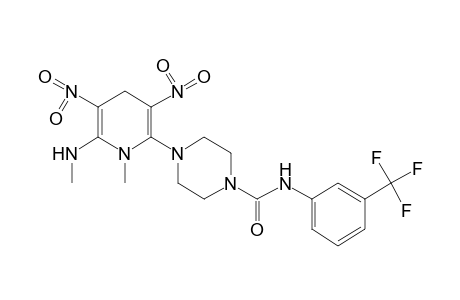 4-[1,4-DIHYDRO-3,5-DINITRO-1-METHYL-6-(METHYLAMINO)-2-PYRIDYL]-alpha,alpha,alpha-TRIFLUORO-1-PIPERAZINECARBOXY-m-TOLUIDIDE