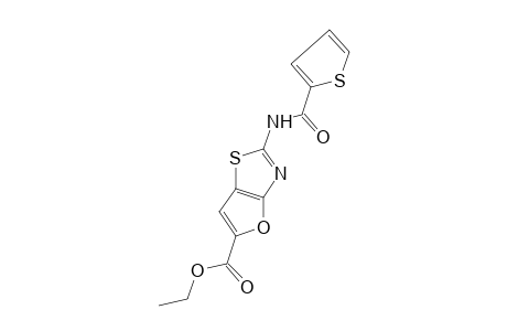 2-[(2-thienyl)carboxamido]furo[2,3-d]thiazole-5-carboxylic acid, ethyl ester