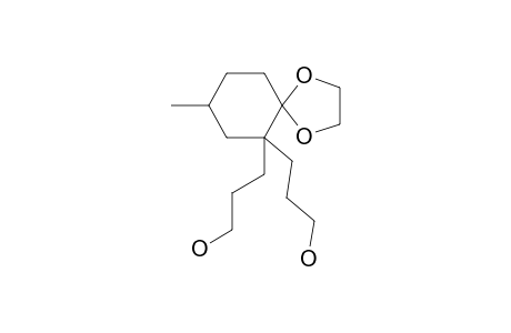 8-methyl-1,4-dioxaspiro[4,5]decane-6,6-dipropanol