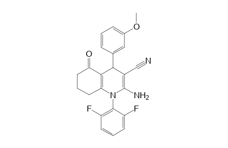 2-Amino-1-(2,6-difluorophenyl)-4-(3-methoxyphenyl)-5-oxo-4,6,7,8-tetrahydroquinoline-3-carbonitrile