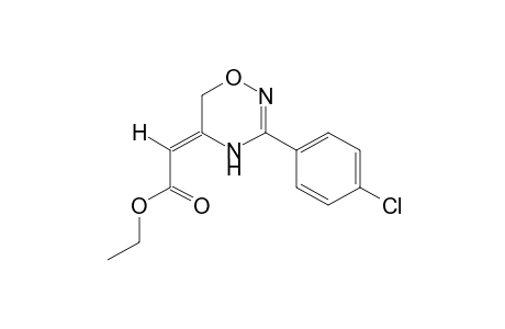 (Z)-3-(p-chlorophenyl)-4H-1,2,4-oxadiazine-delta5(6H), alpha-acetic acid, ethyl ester