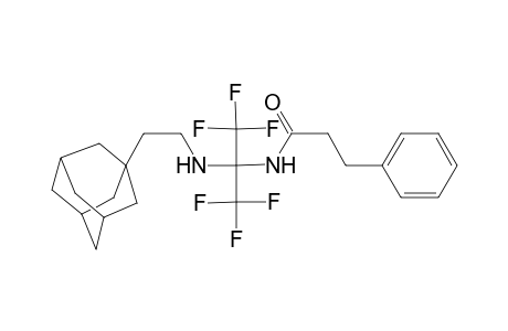 N-[1-(2-Adamantan-1-yl-ethylamino)-2,2,2-trifluoro-1-trifluoromethyl-ethyl]-3-phenyl-propionamide