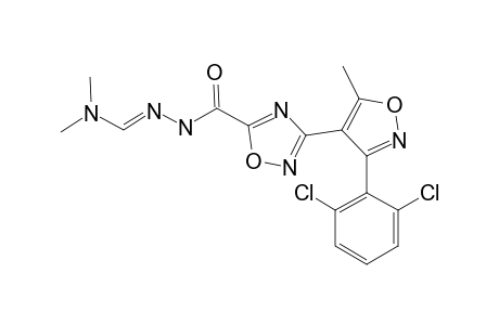 3-[3-(2,6-dichlorophenyl)-5-methyl-4-isoxazolyl]-1,2,4-oxadiazole-5-carboxylic acid, [(dimethylamino)methylene]hydrazide