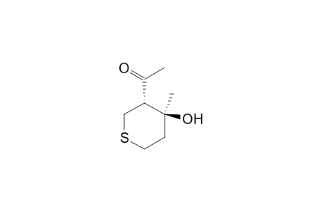 Ethanone, 1-(tetrahydro-4-hydroxy-4-methyl-2H-thiopyran-3-yl)-, trans-