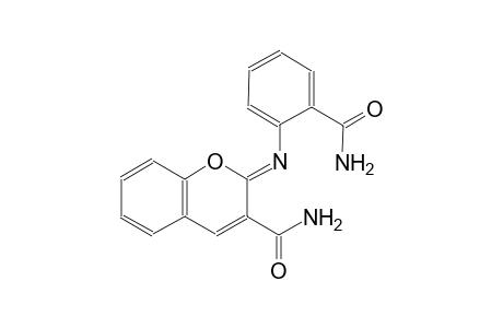 (2Z)-2-{[2-(aminocarbonyl)phenyl]imino}-2H-chromene-3-carboxamide