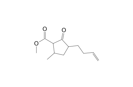 3-(But-3-en-1-yl)-5-methyl-2-oxo-cyclopentanecarboxylic acid, methyl ester