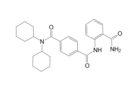 1-N-(2-carbamoylphenyl)-4-N,4-N-dicyclohexylbenzene-1,4-dicarboxamide