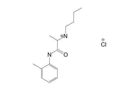 2-(butylamino)-o-propionotoluidide, monohydrochloride