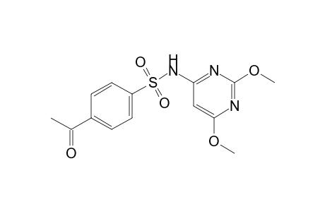 p-acetyl-N-(2,6-dimethoxy-4-pyrimidinyl)benzenesulfonamide